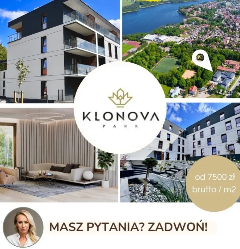 Mieszkanie na  sprzedaż Olecko - REZERWACJA | Klonova Park | komfortowy apartament nad jeziorem | 74m2 | 2 TARASY o pow. 24 m2  |